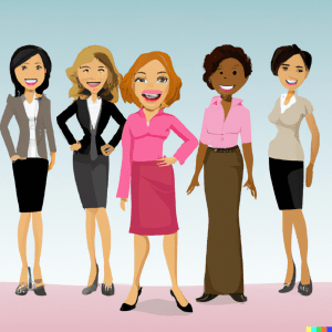 a picture of a diverse group of business english users 