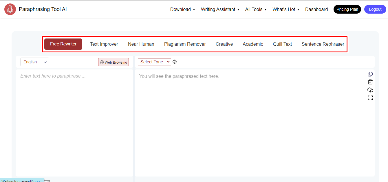Paraphrasingtool.ai